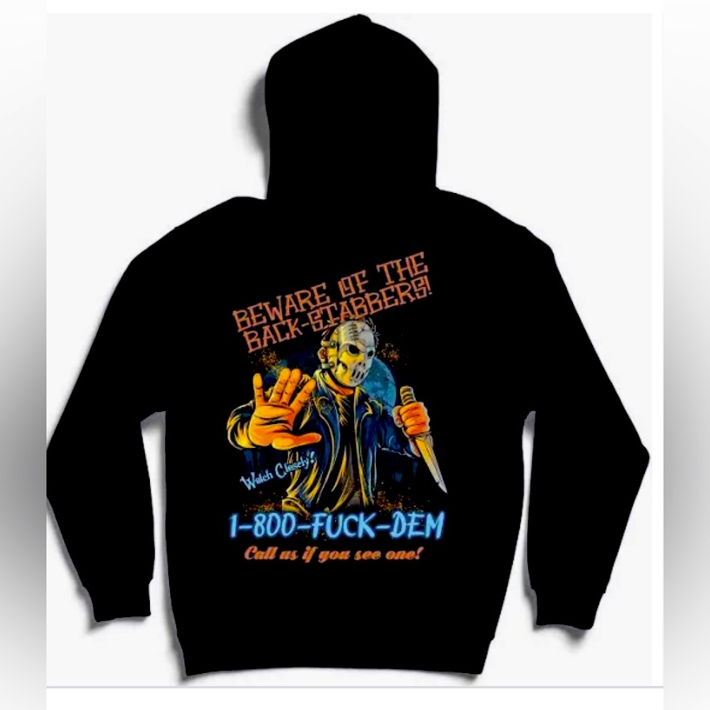 It’s back bcuz of popular demand!! Get your backstabber sweatshirt now!!